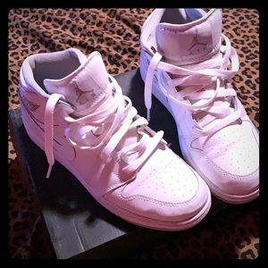 Air Jordan white tennis shoes